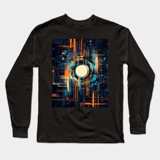 Streatwear cyber techno pattern Long Sleeve T-Shirt